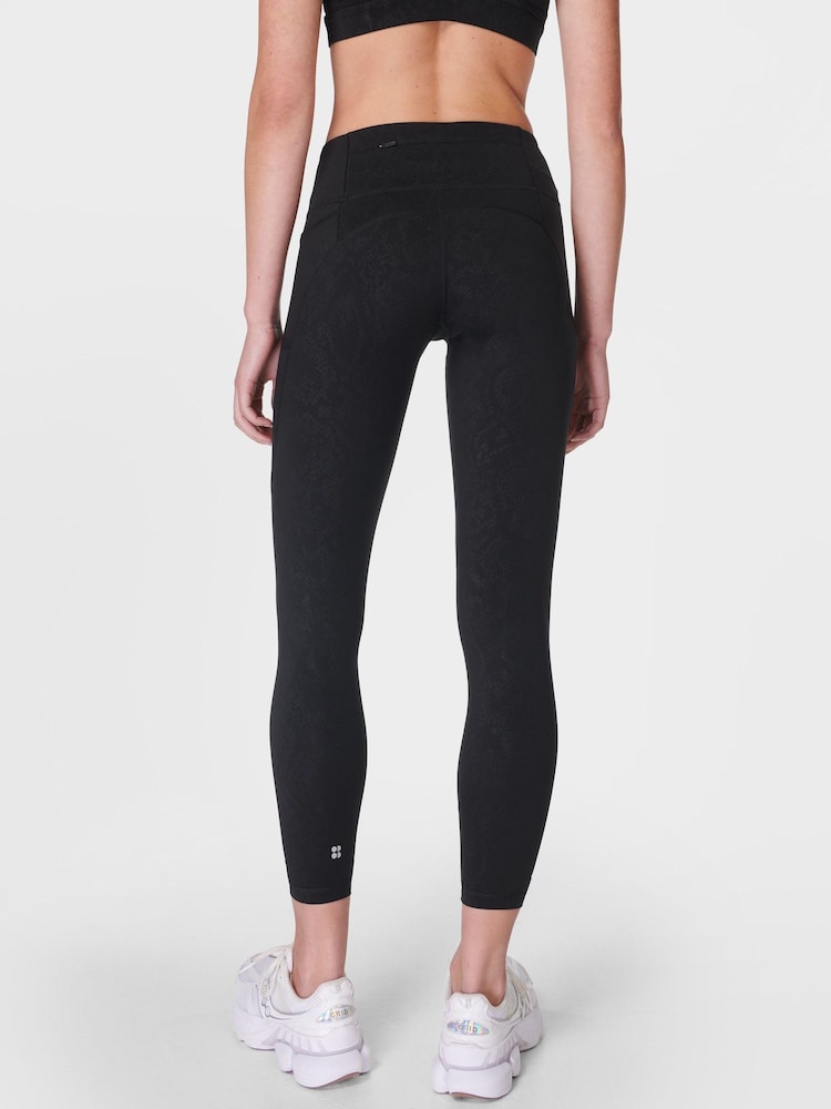 Sweaty Betty Black 7/8 Length Power Embossed Workout Leggings - Image 2 of 8 Sweaty Betty Black 7/8 Length Power Embossed Workout Leggings - Image 2 of 8