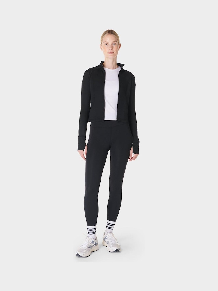 Sweaty Betty Black Full Length All Day 7/8 Embossed Leggings - Image 3 of 8