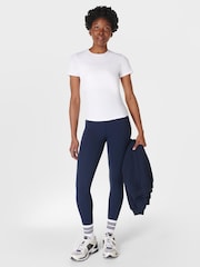 Sweaty Betty Blue Full Length All Day 7/8 Embossed Leggings - Image 4 of 8
