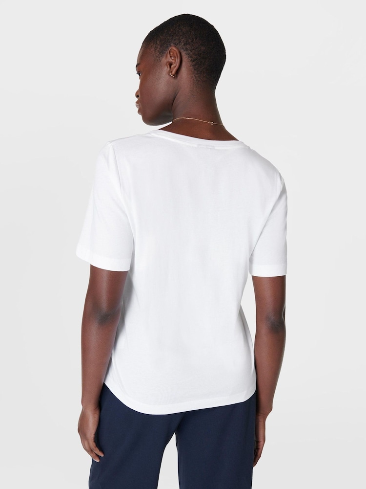 Sweaty Betty White Essential V-Neck T-Shirt - Image 2 of 6