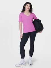 Sweaty Betty Pink Essential V-Neck T-Shirt - Image 4 of 7