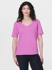 Sweaty Betty Pink Essential V-Neck T-Shirt - Image 6 of 7