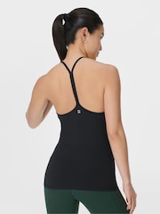 Sweaty Betty Black Soft Flow 2-In-1 Bra Tank - Image 2 of 9