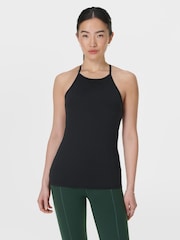 Sweaty Betty Black Soft Flow 2-In-1 Bra Tank - Image 4 of 9