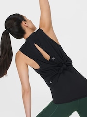 Sweaty Betty Black Soft Flow 2-In-1 Bra Tank - Image 7 of 9