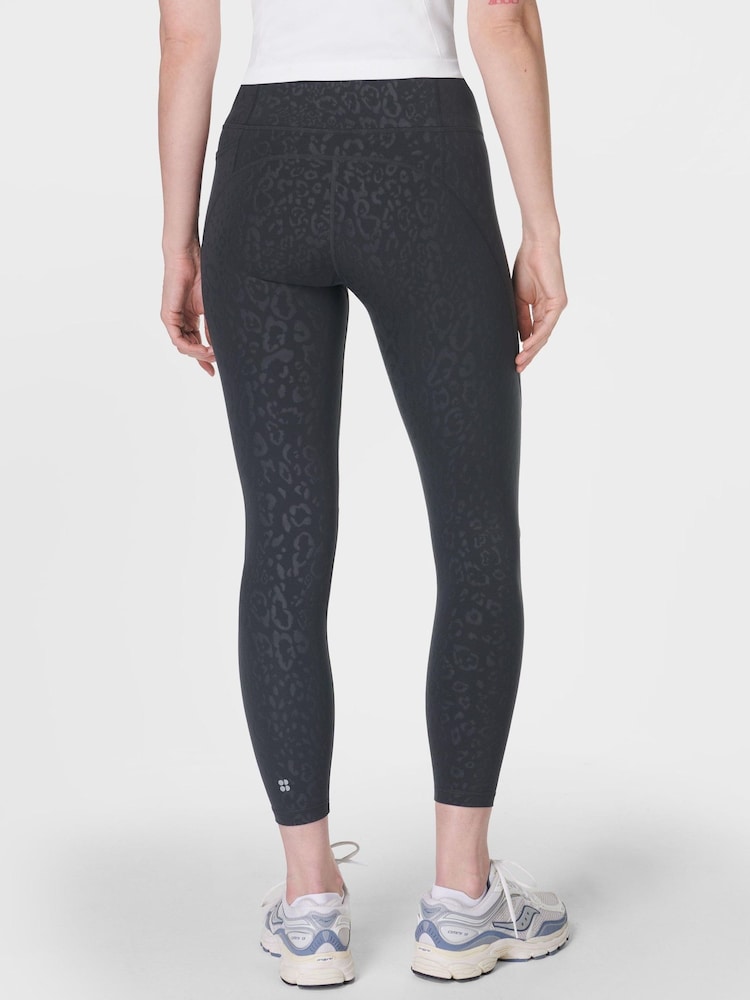 Sweaty Betty Grey 7/8 Length Power Embossed Workout Leggings - Image 2 of 8