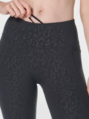 Sweaty Betty Grey 7/8 Length Power Embossed Workout Leggings - Image 6 of 8