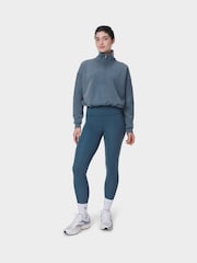 Sweaty Betty Light Blue Full Length All Day 7/8 Embossed Leggings - Image 4 of 9