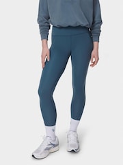 Sweaty Betty Light Blue Full Length All Day 7/8 Embossed Leggings - Image 5 of 9