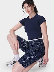 Sweaty Betty Light Blue Power 7/8 Workout Leggings - Image 1 of 7