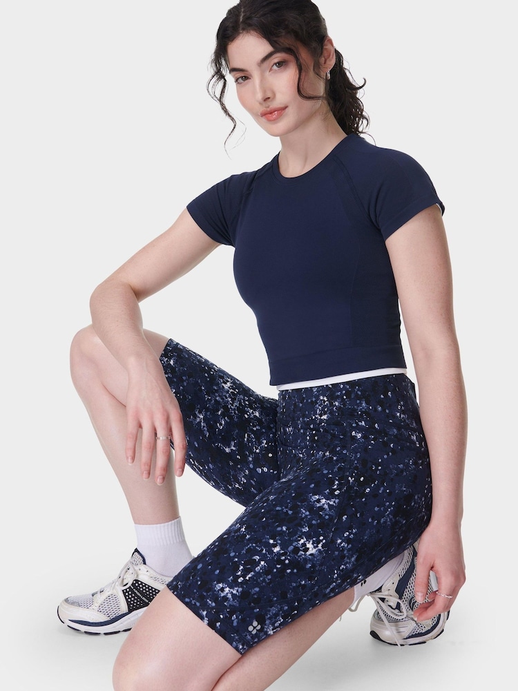 Sweaty Betty Light Blue Power 7/8 Workout Leggings - Image 1 of 7