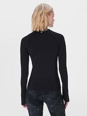 Sweaty Betty Black Black Athlete Seamless Workout Zip-Up Sweatshirt - Image 2 of 8