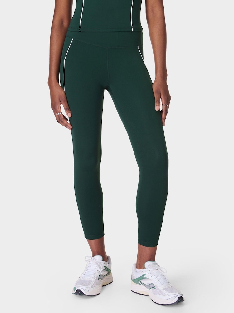 Sweaty Betty Green 7/8 Length All Day 7/8 Embossed Leggings - Image 1 of 9