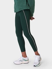 Sweaty Betty Green 7/8 Length All Day 7/8 Embossed Leggings - Image 3 of 9