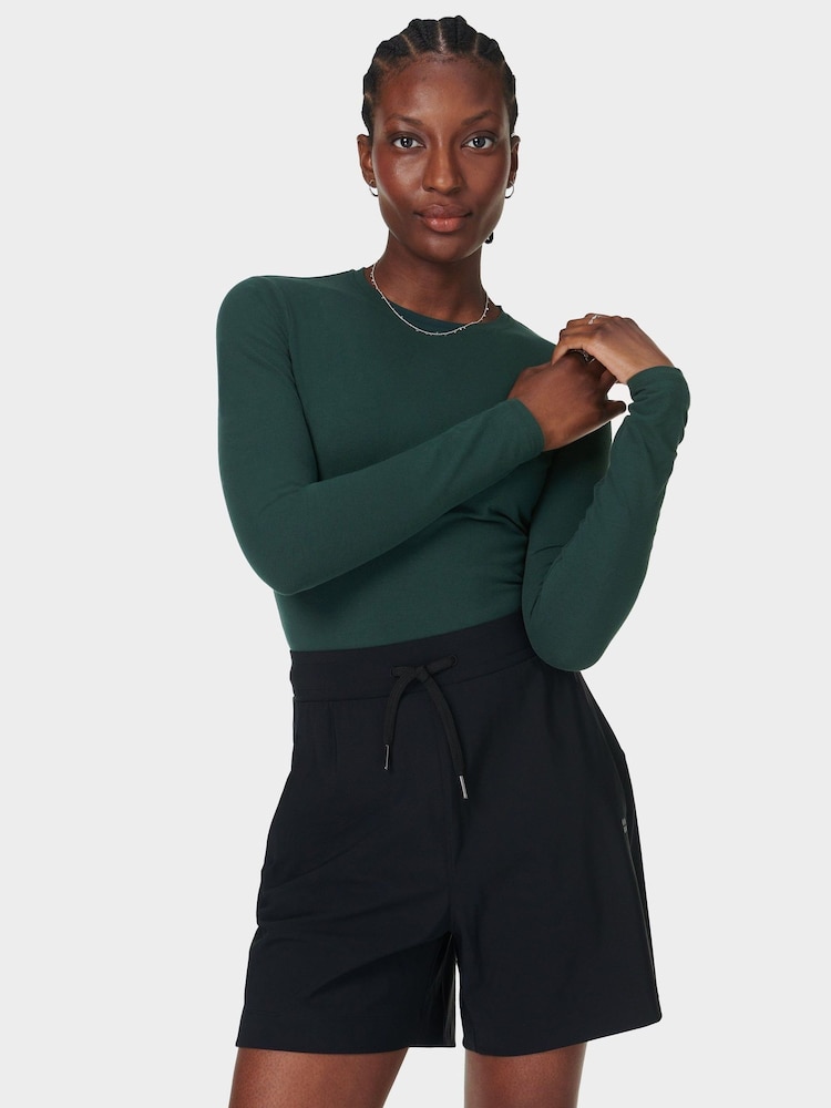 Sweaty Betty Green Essential Sculpt Long Sleeve Top - Image 1 of 7