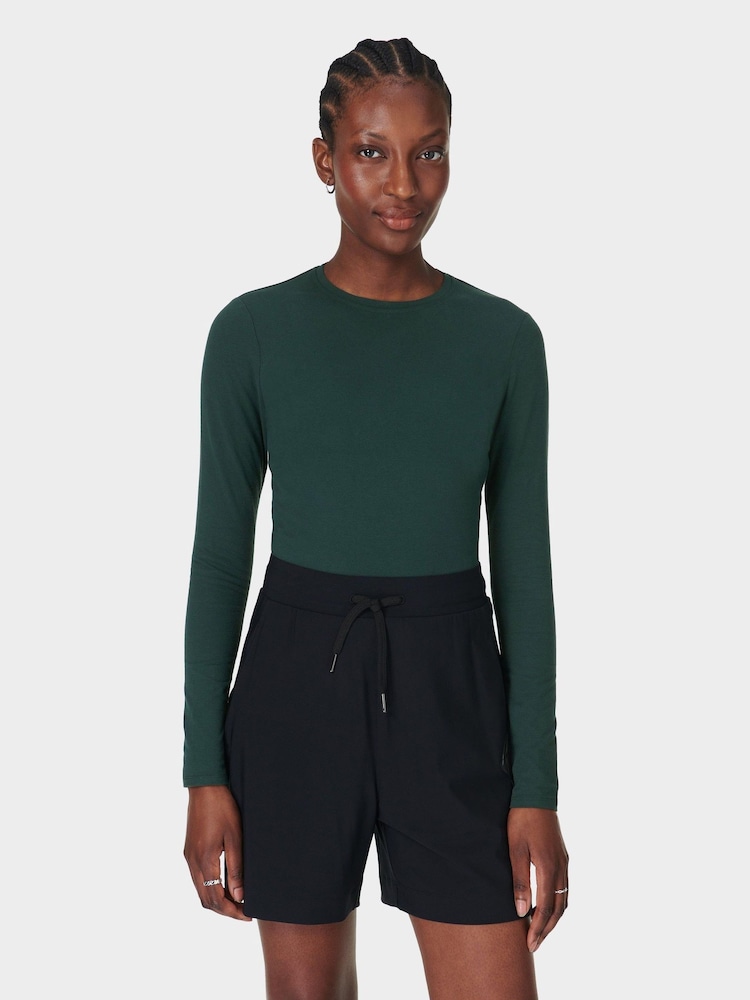 Sweaty Betty Green Essential Sculpt Long Sleeve Top - Image 3 of 7