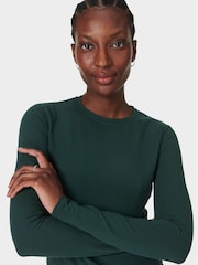 Sweaty Betty Green Essential Sculpt Long Sleeve Top - Image 5 of 7