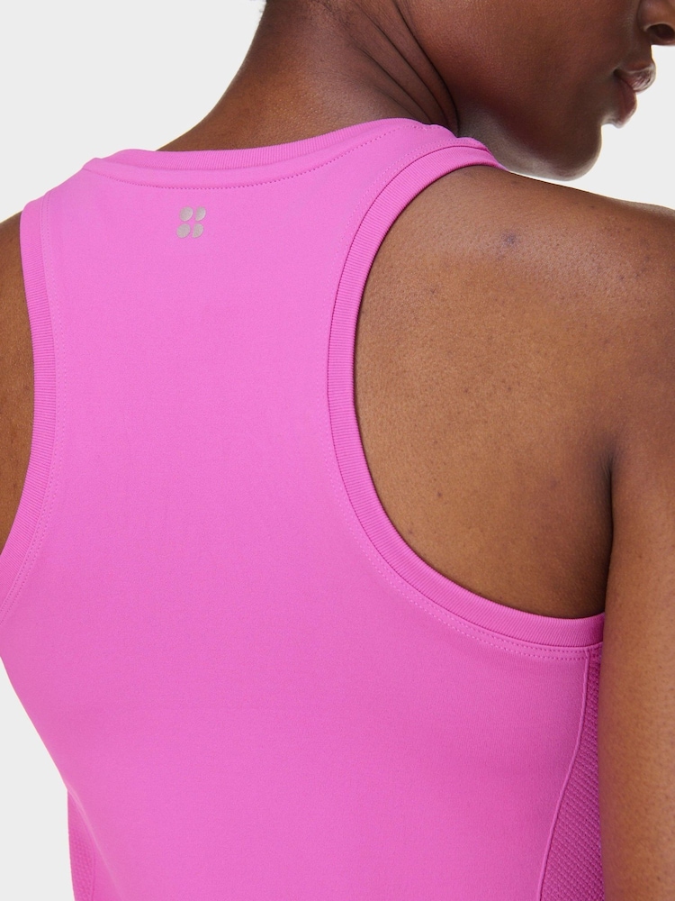 Sweaty Betty Light Pink Athlete Seamless Workout Tank Top - Image 2 of 7