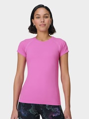 Sweaty Betty Pink Athlete Seamless Workout T-Shirt - Image 1 of 5