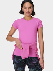 Sweaty Betty Pink Athlete Seamless Workout T-Shirt - Image 3 of 5
