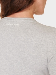 Sweaty Betty Grey Essential Sculpt Short Sleeve Top - Image 5 of 6