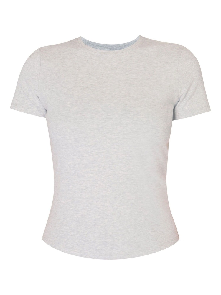 Sweaty Betty Grey Essential Sculpt Short Sleeve Top - Image 6 of 6