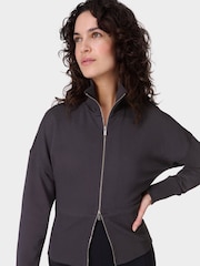 Sweaty Betty Grey After Class Zip Up Top - Image 4 of 5