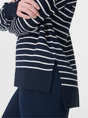 Sweaty Betty Light Blue Pink After Class Longline Sweatshirt - Image 2 of 7