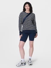 Sweaty Betty Light Blue Pink After Class Longline Sweatshirt - Image 4 of 7