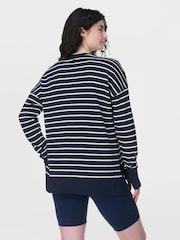 Sweaty Betty Light Blue Pink After Class Longline Sweatshirt - Image 5 of 7