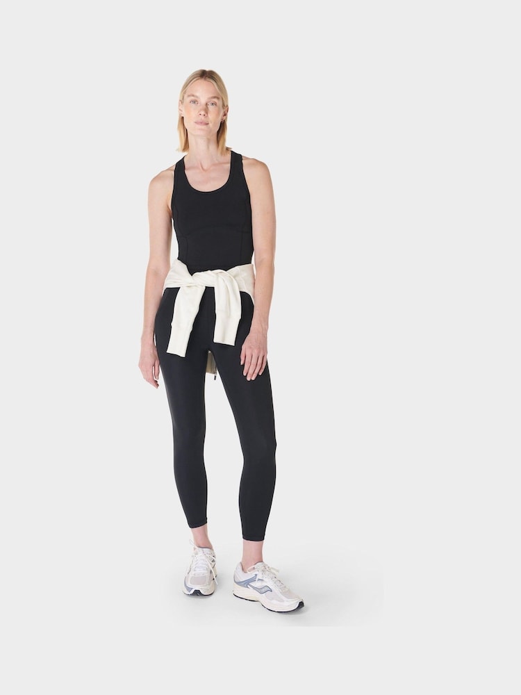 Sweaty Betty Black 7/8 Length All Day 7/8 Embossed Leggings - Image 1 of 7