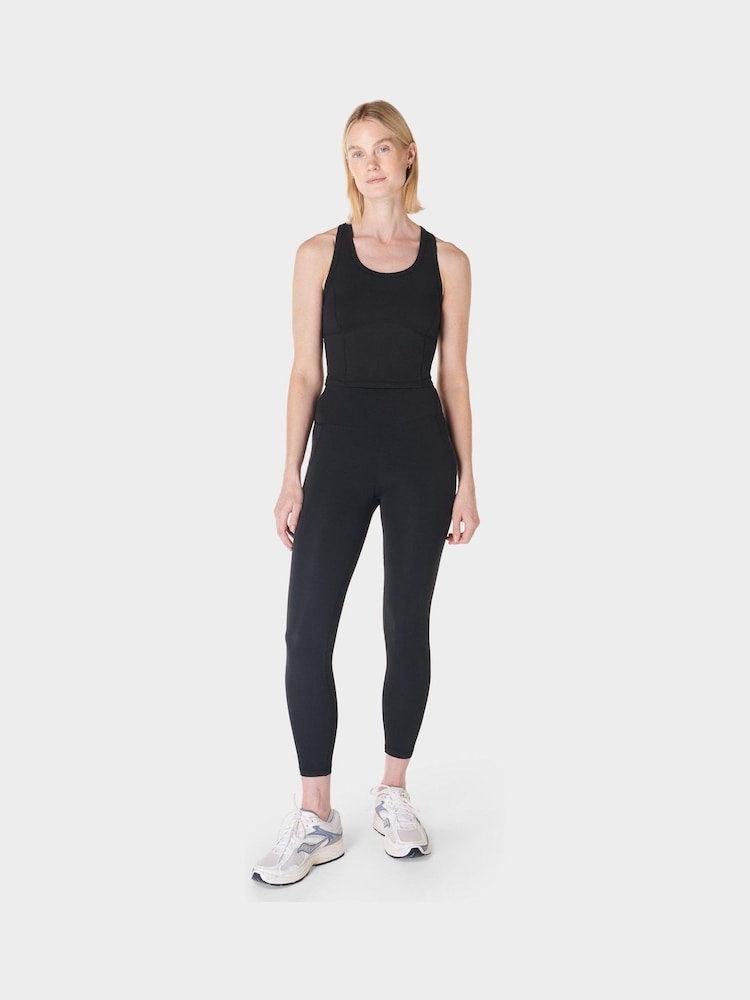 Sweaty Betty Black 7/8 Length All Day 7/8 Embossed Leggings - Image 2 of 7