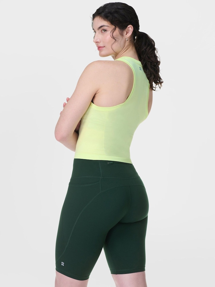 Sweaty Betty Green Power 9" Biker Shorts - Image 2 of 8