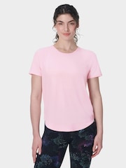 Sweaty Betty Pink Breathe Easy T-Shirt - Image 1 of 7