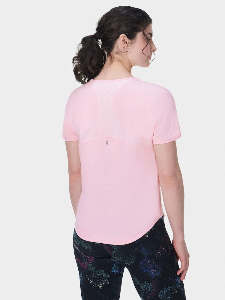Sweaty Betty Pink Breathe Easy T-Shirt - Image 2 of 7