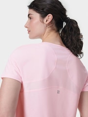 Sweaty Betty Pink Breathe Easy T-Shirt - Image 6 of 7