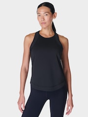 Sweaty Betty Black Breathe Easy Mesh Run Tank Top - Image 1 of 6