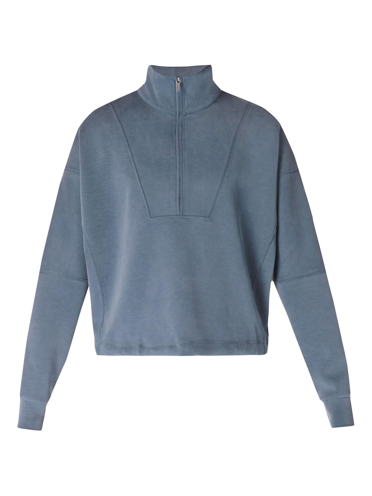 Sweaty Betty Sand Wash širok širokim visokim ovratnikom; s širokim visokim ovratnikom Half Zip zgornji del trenirke; majica za treniranje - Slika 7 iz 7 Sweaty Betty Sand Wash širok širokim visokim ovratnikom; s širokim visokim ovratnikom Half Zip zgornji del trenirke; majica za treniranje - Slika 7 iz 7
