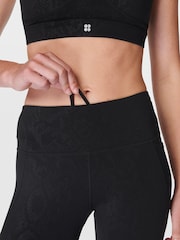 Sweaty Betty Black Full Length Power Embossed Workout Leggings - Image 5 of 8