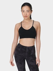 Sweaty Betty Black Soft Ribbed Bra - Image 1 of 6