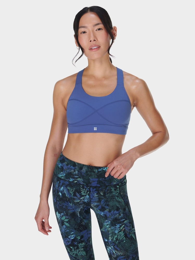 Sweaty Betty Blue Medium Power Support Sports Bra - Image 1 of 6