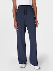 Sweaty Betty Blue 30 inch inside seam Explorer Wide Leg 30" Trousers - Image 1 of 7
