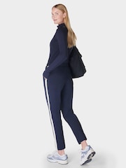 Sweaty Betty Blue 25 inch inside seam Explorer Side Stripe 25" Trousers - Image 3 of 6