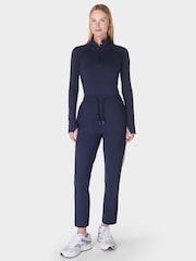 Sweaty Betty Blue 25 inch inside seam Explorer Side Stripe 25" Trousers - Image 4 of 6