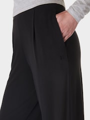 Sweaty Betty Black 32 inch inside seam At Ease Wide Leg 30" Trousers - Image 2 of 7