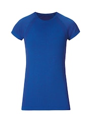 Sweaty Betty Blue Athlete Seamless Workout T-Shirt - Image 7 of 7