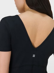 Sweaty Betty Black Gaia V-Neck T-Shirt - Image 2 of 7