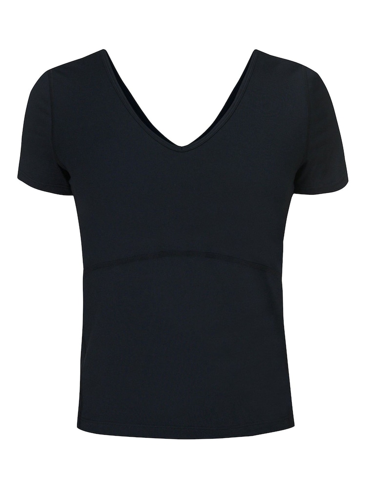Sweaty Betty Black Gaia V-Neck T-Shirt - Image 7 of 7