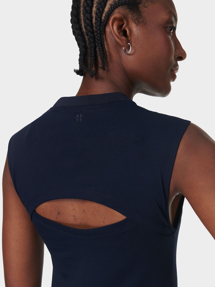 Sweaty Betty Blue Flow Racer 100% Cotton Dress - Image 2 of 6