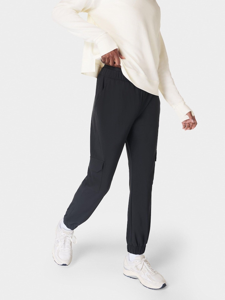 Sweaty Betty Black Explorer Cargo Joggers - Image 3 of 7